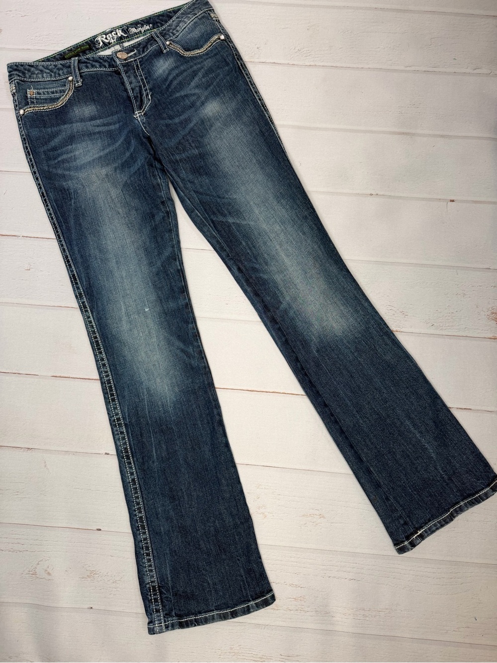 Rock 47 by Wrangler Ultra Low Rise Bootcut Jeans 7/8 x 34